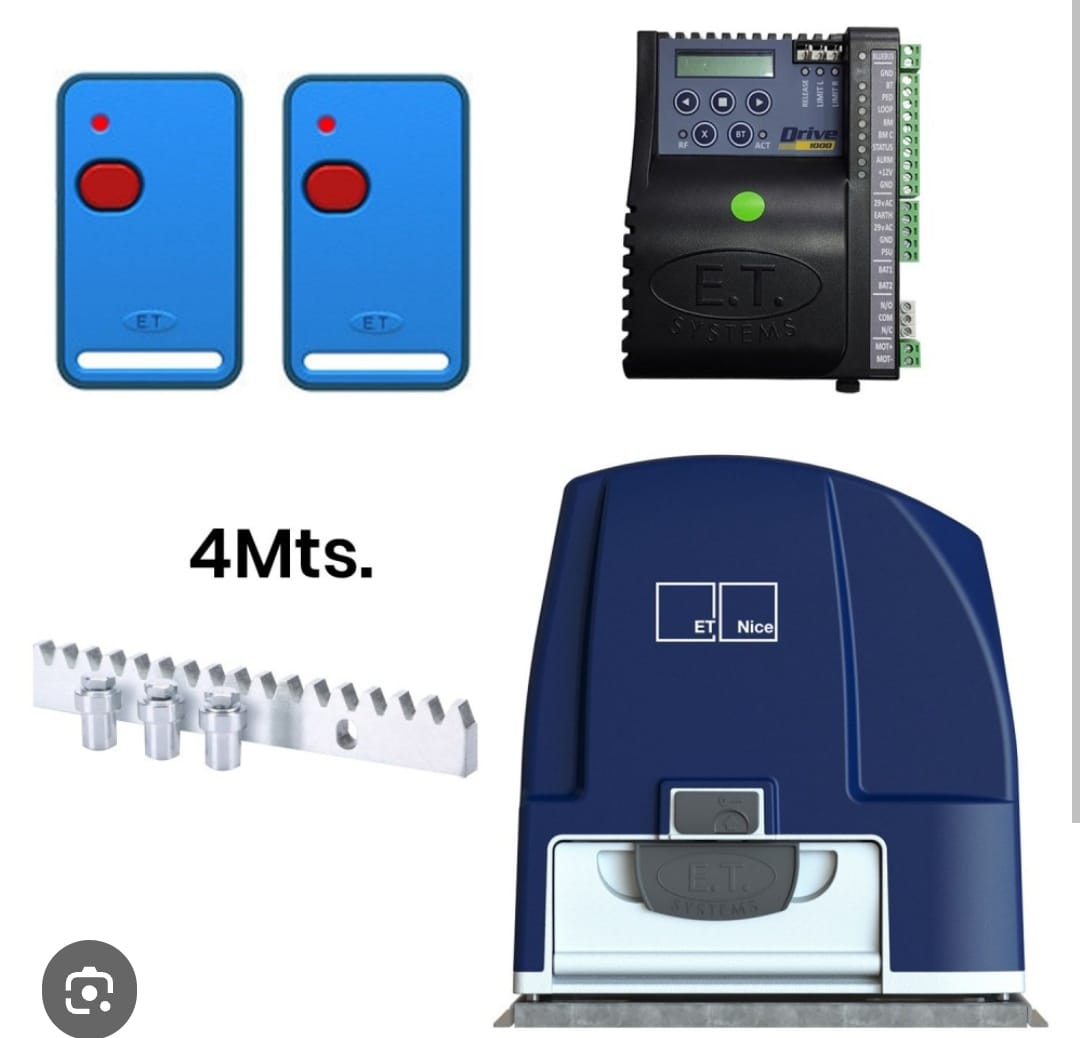 Kit Motor ET Nice ,Drive 1000, CONDOMINIOS RAPIDO